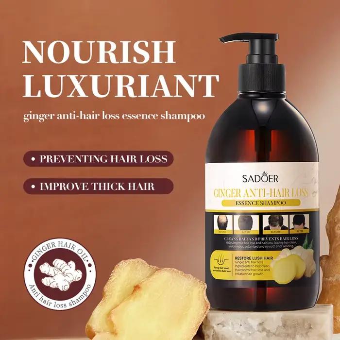 Shampoing Anti-perte de cheveux au gingembre, parfums longue durée, hydratant en profondeur, ensemble lisse avec peigne, cadeau, 500ml