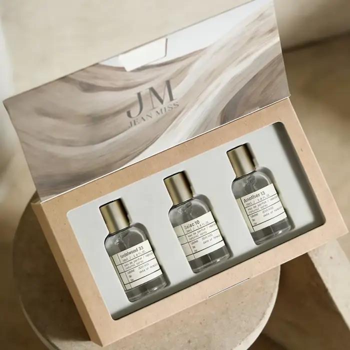 Mini Coffret Cadeau de Parfums 3 pièces x 25ml – Boisé Santal Chaud