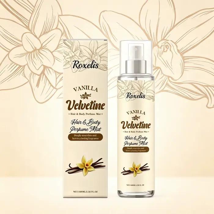 Roxelis 100ml Brume Corporelle Parfumée Vanille Velours