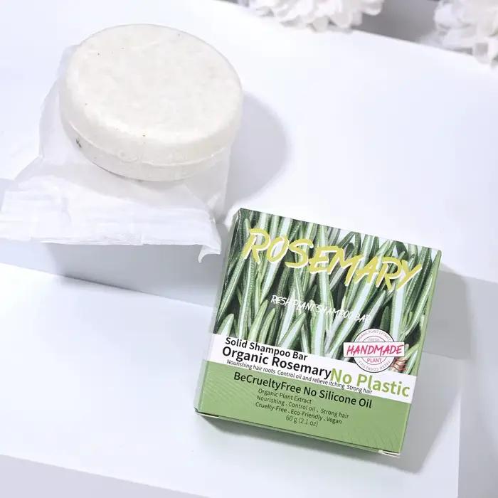 Savon shampoing au romarin parfumé naturel 60g, contrôle de l'huile fait à la main et savon antipelliculaire, adapté aux hommes et aux femmes