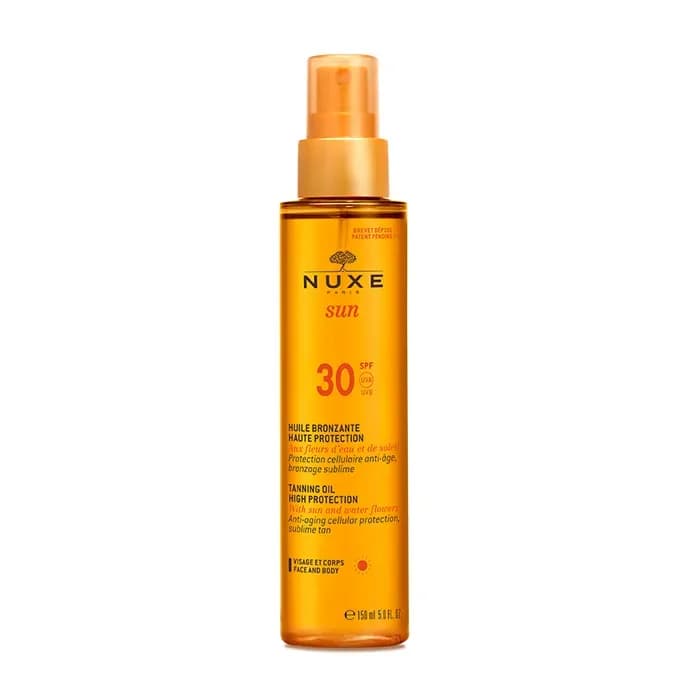 Nuxe Sun Huile Bronzante Visage Et Corps Spf30 150ml