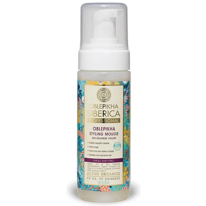 Natura Siberica Oblepikha Stilyng Mousse For Maximum Volume 200ml