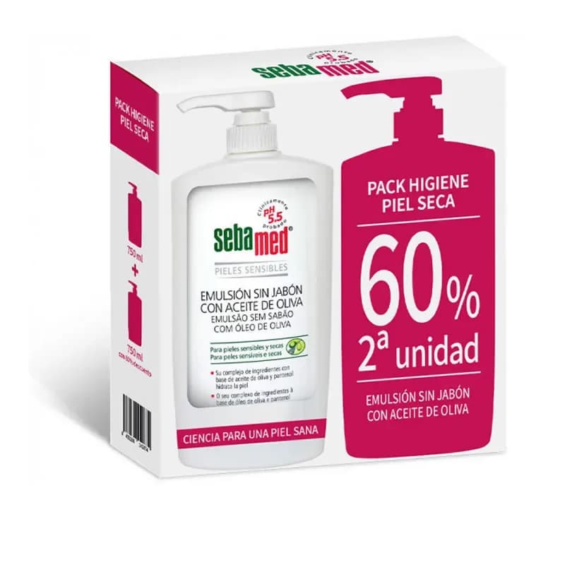 Sebamed Émulsion Sans Savon Avec Huile D'Olive 750ml Duo