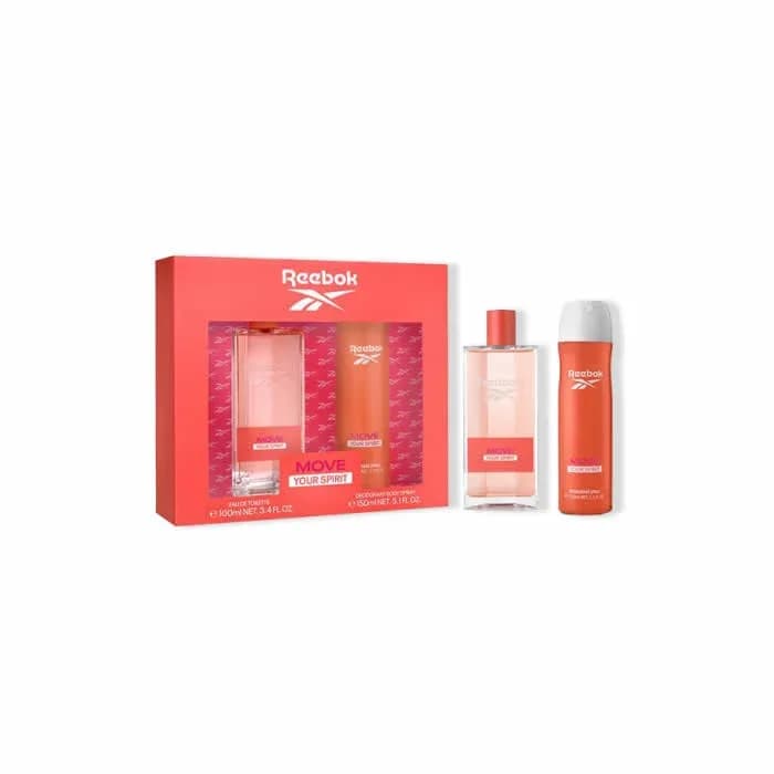 Reebok Move Your Spirit Woman Eau De Toilette Spray 100ml Coffret 2 Produits