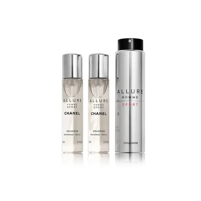 Chanel Allure Homme Sport Travel Spray Rechargeable Coffret 3 Produits