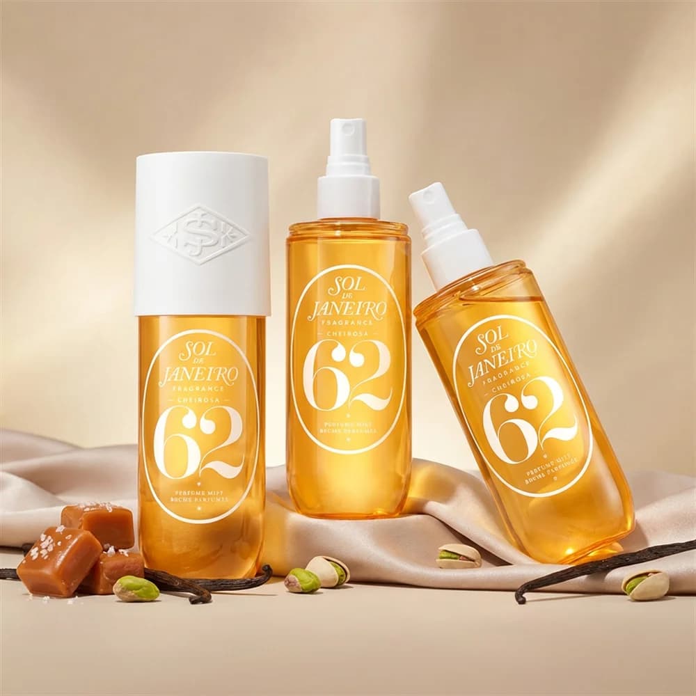 Brume parfumée Sol De Janeiro 62, parfum longue durée, 90 ml, format voyage, parfum unisexe, frais e