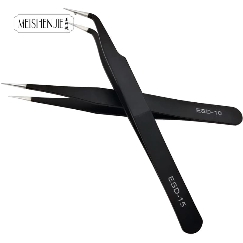 MEISHENJIE-Pince à épiler en acier inoxydable pour faux cils, outil de maquillage pour extensions d'
