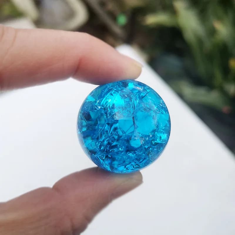 Boule de cristal de glace craquelée pour la décoration intérieure, fontaine d'eau, sphère de verre b