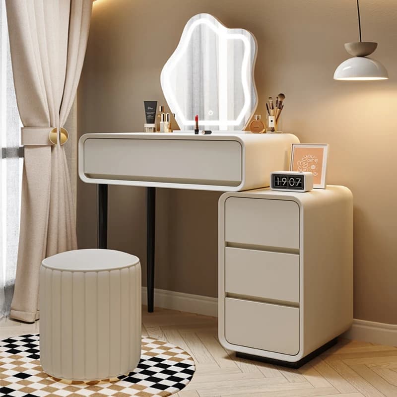 Tiroirs nordiques Coiffeuse moderne minimaliste organisateur coin maquillage Coiffeuse miroir pas ch