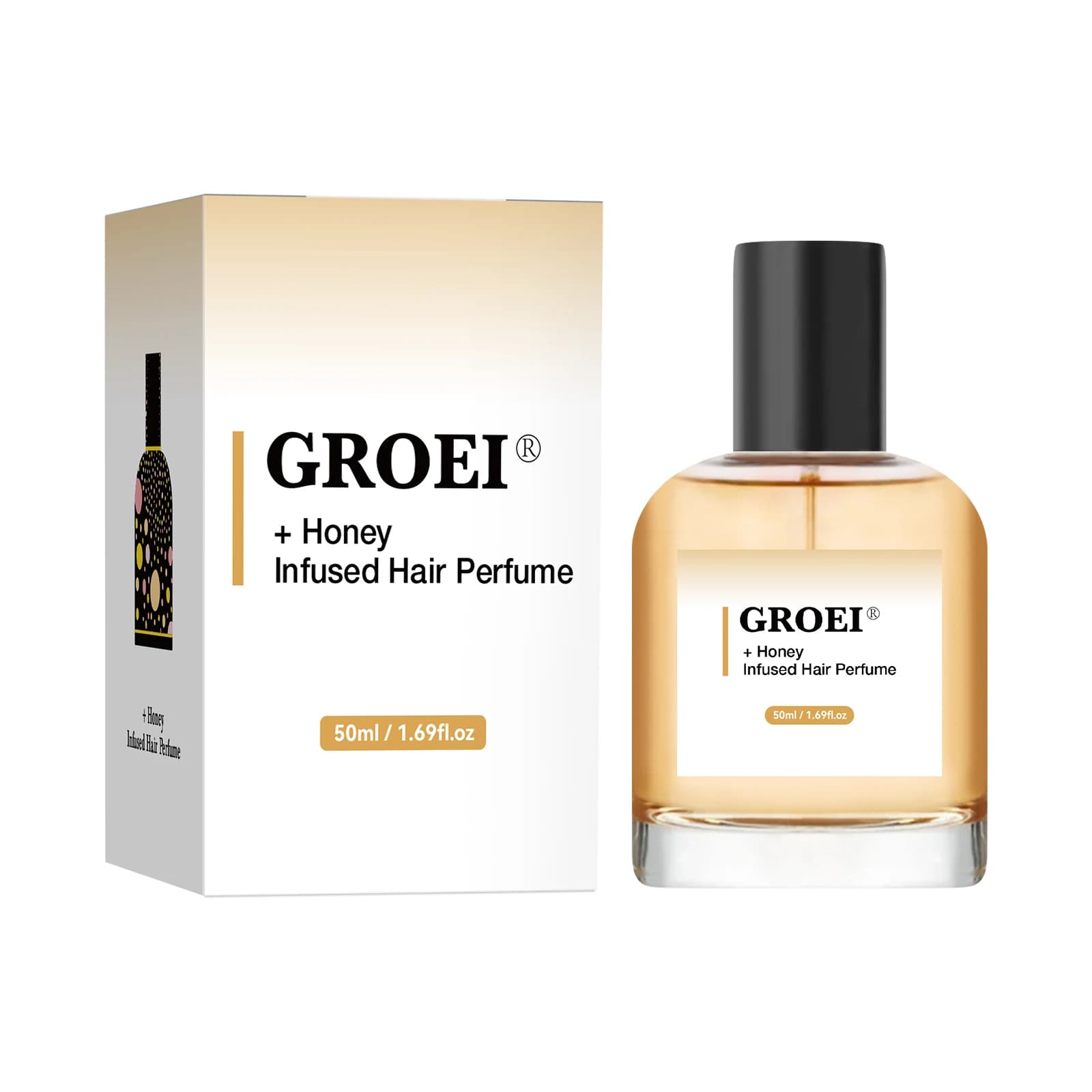 GROEI Parfum capillaire infusé au miel 50 ml - Parfum naturel à l'huile d'argan, nourrit et ajoute u