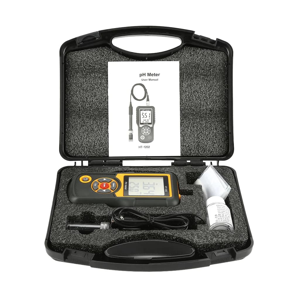 Testeur numérique de qualité de l'eau HT-1202, testeur de pH et de mV, thermomètre, testeur de quali