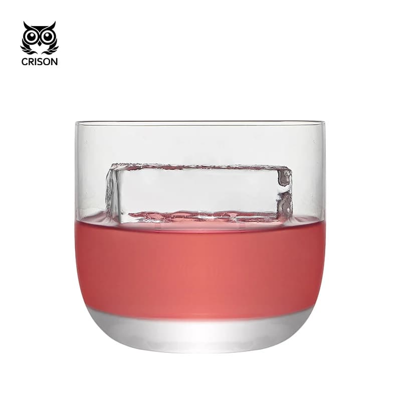 CRISON DWF01 Verre cristal à fond rond - Verrerie classique pour whisky, eau, lait, à l'ancienne pou
