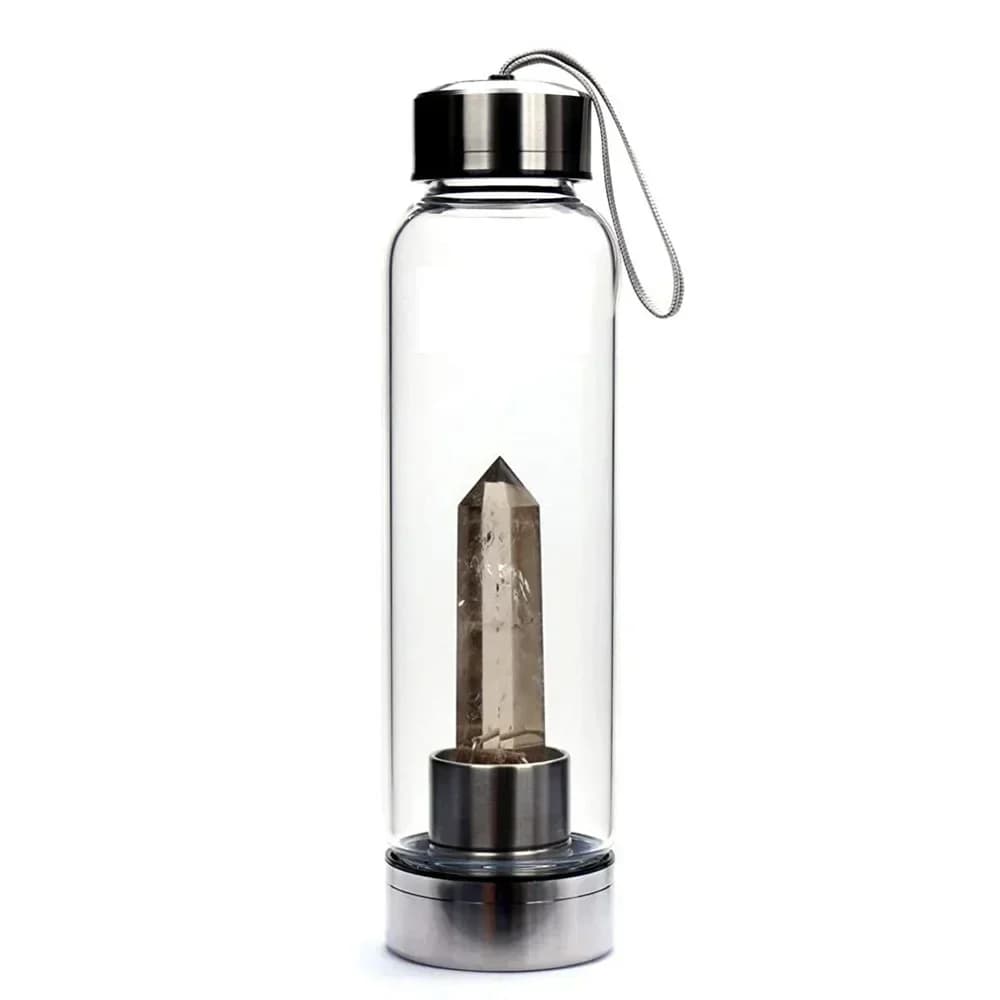 Bouteille d'Eau en Pierre de Clip Naturel, Obélisque de Guérison, Élixir de Guérison, Quartz, Clip, 