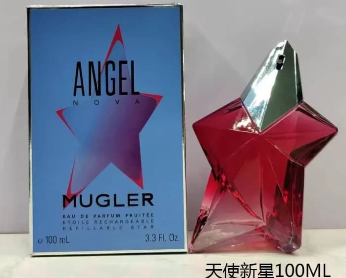 Parfum Angel Nova Brand 100ml, design extérieur étoile à cinq branches, Eau de Toilette élégante et 