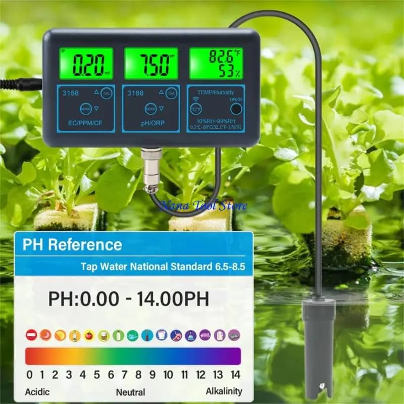Système l'eau 31GJ pour piscine d'aquariums 7 en 1 température ORP PPM