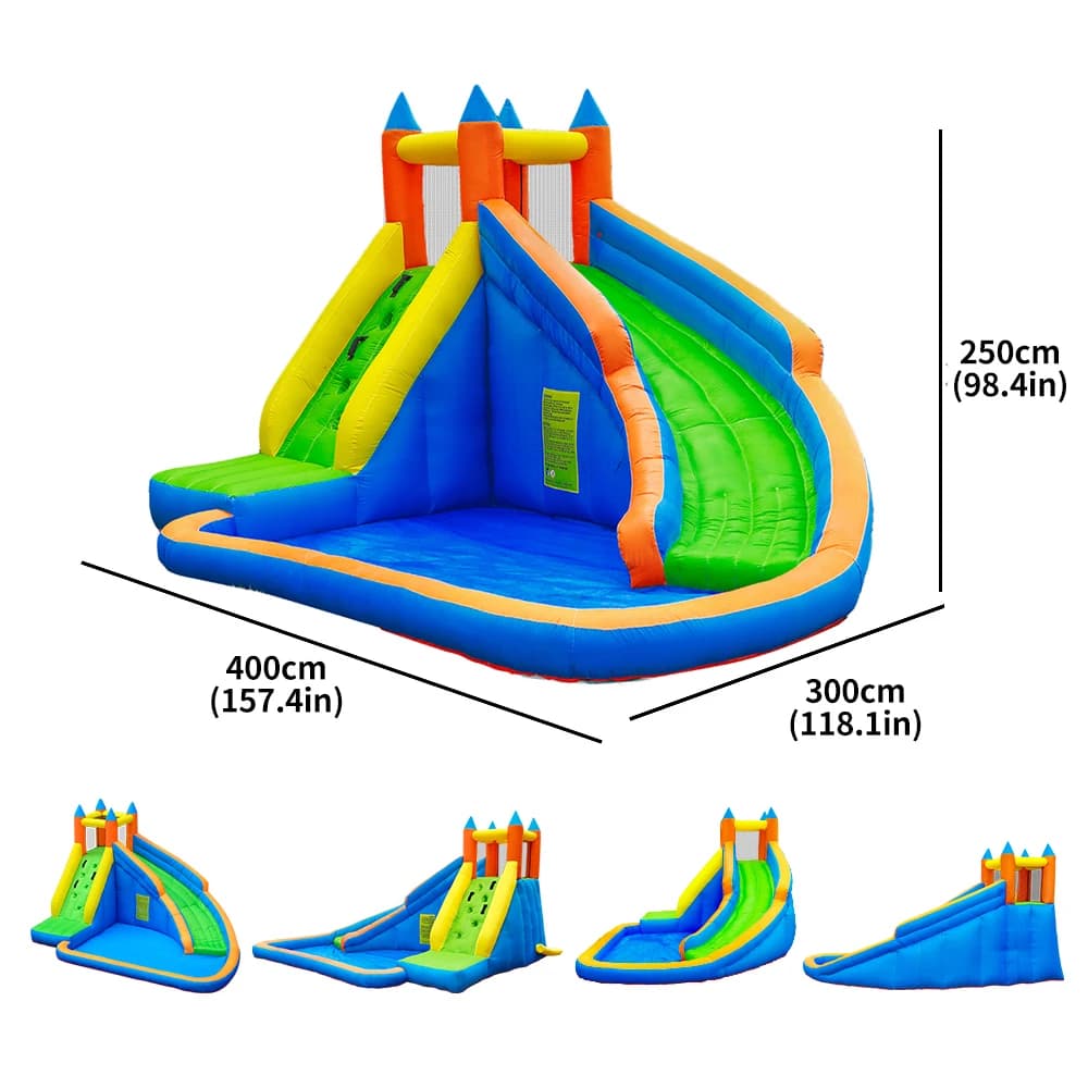 Château gonflable d'été en plein air avec gonflable pour les enfants de glissière d'eau utilisée en 