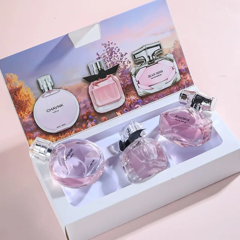 90 ml (30 ml * 3) parfum léger Floral fruité Chypre Notes longue durée femmes ensemble de parfum par