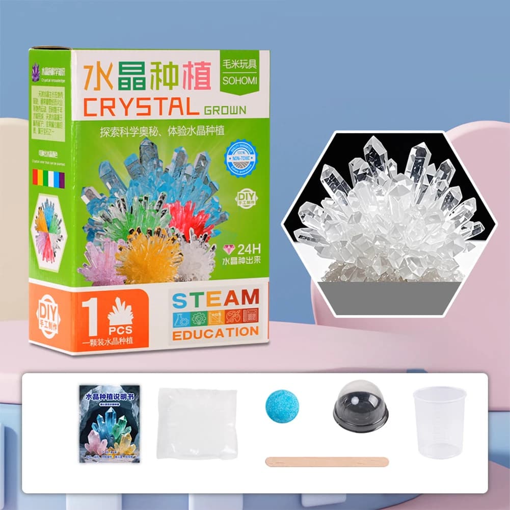 Kit d'expériences scientifiques DIY pour la culture de cristaux, communication ludique parent-enfant