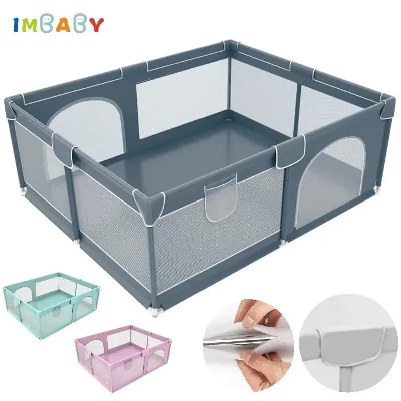 Parc pour bébé 150x180CM, barrière de sécurité pour enfants, clôture pour aire de jeux antidérapante
