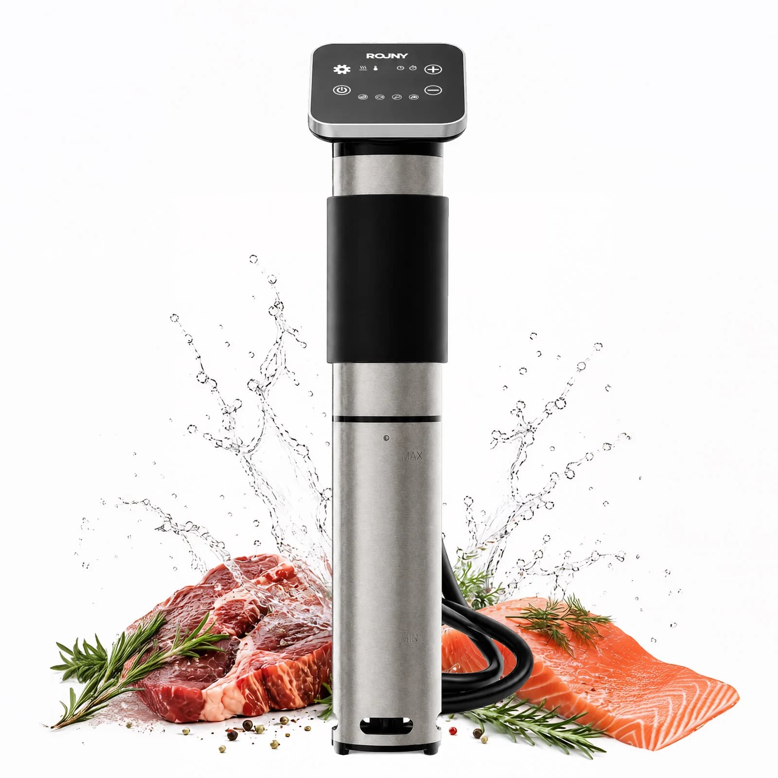 ROUNY Appareil de cuisson sous vide, 1300W, Immergateur étanche avec minuterie et commande tactile p