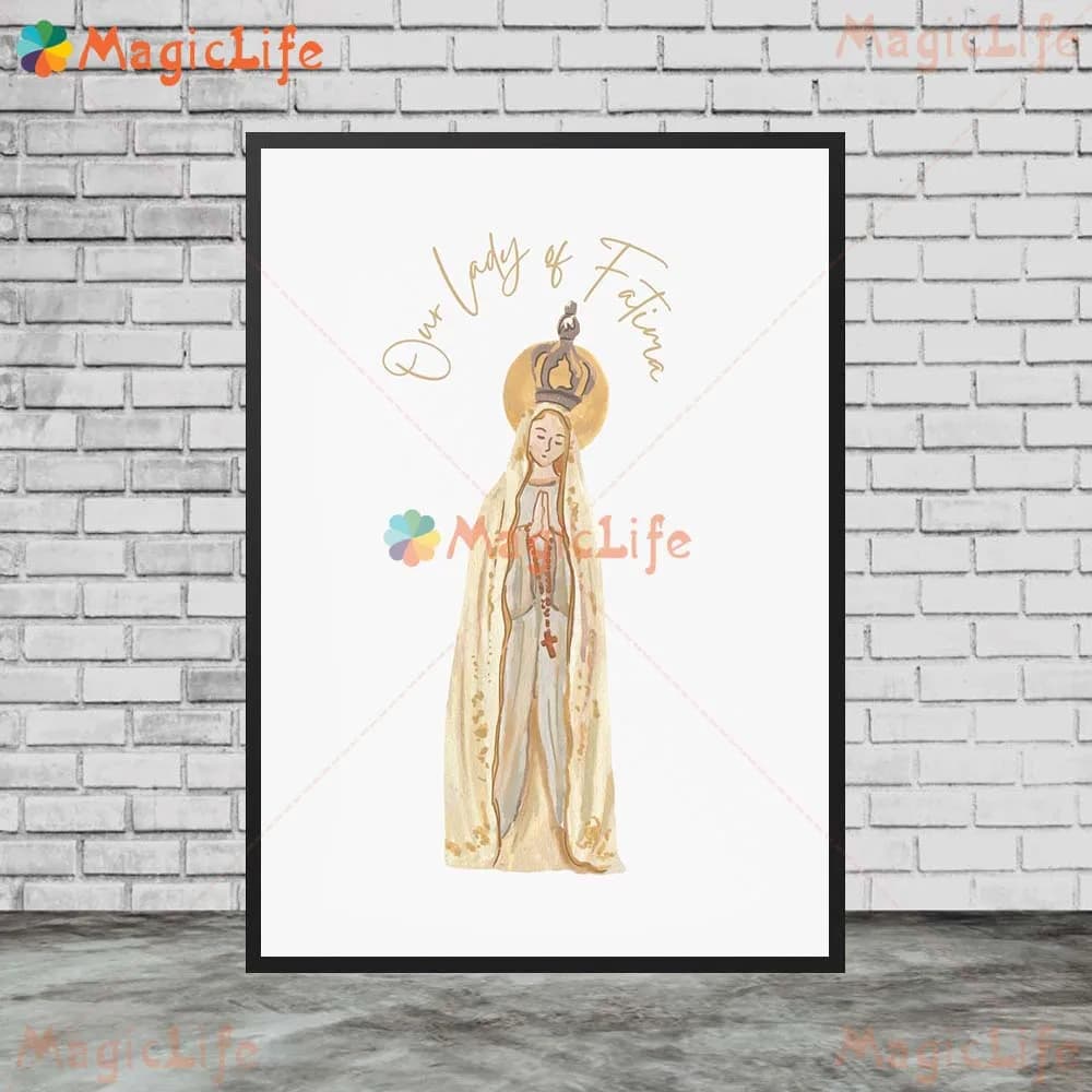 Peinture sur toile sans cadre, Notre-Dame des Douleurs, Saint Agatha, Sainte Marie-Madeleine, Cathol