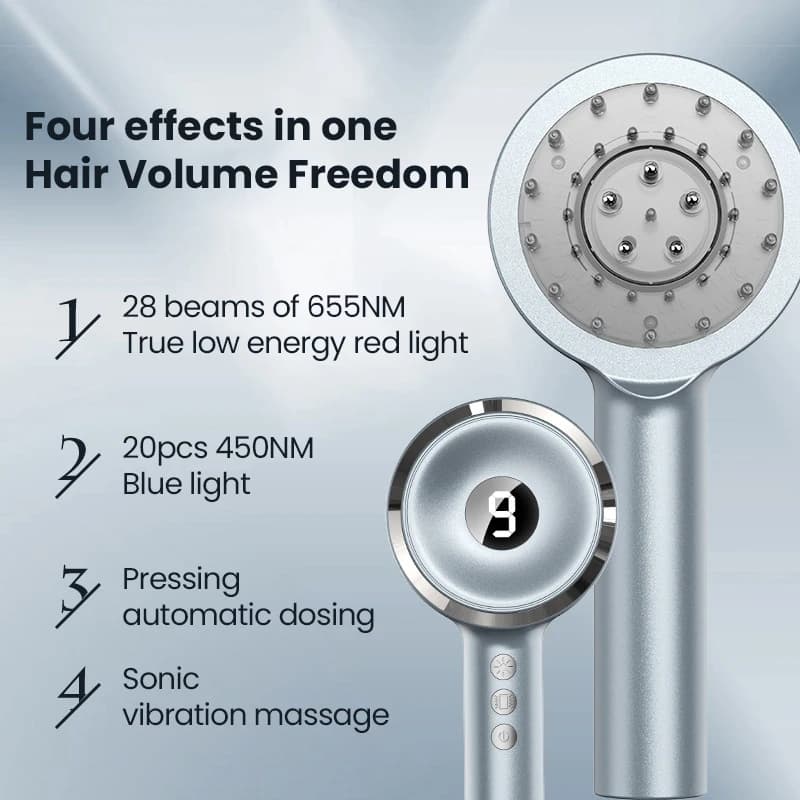 Peigne de Énergie pour la Croissance des Cheveux, Soins du Cuir oral elu, Rouge, Lumière Bleue, Lase