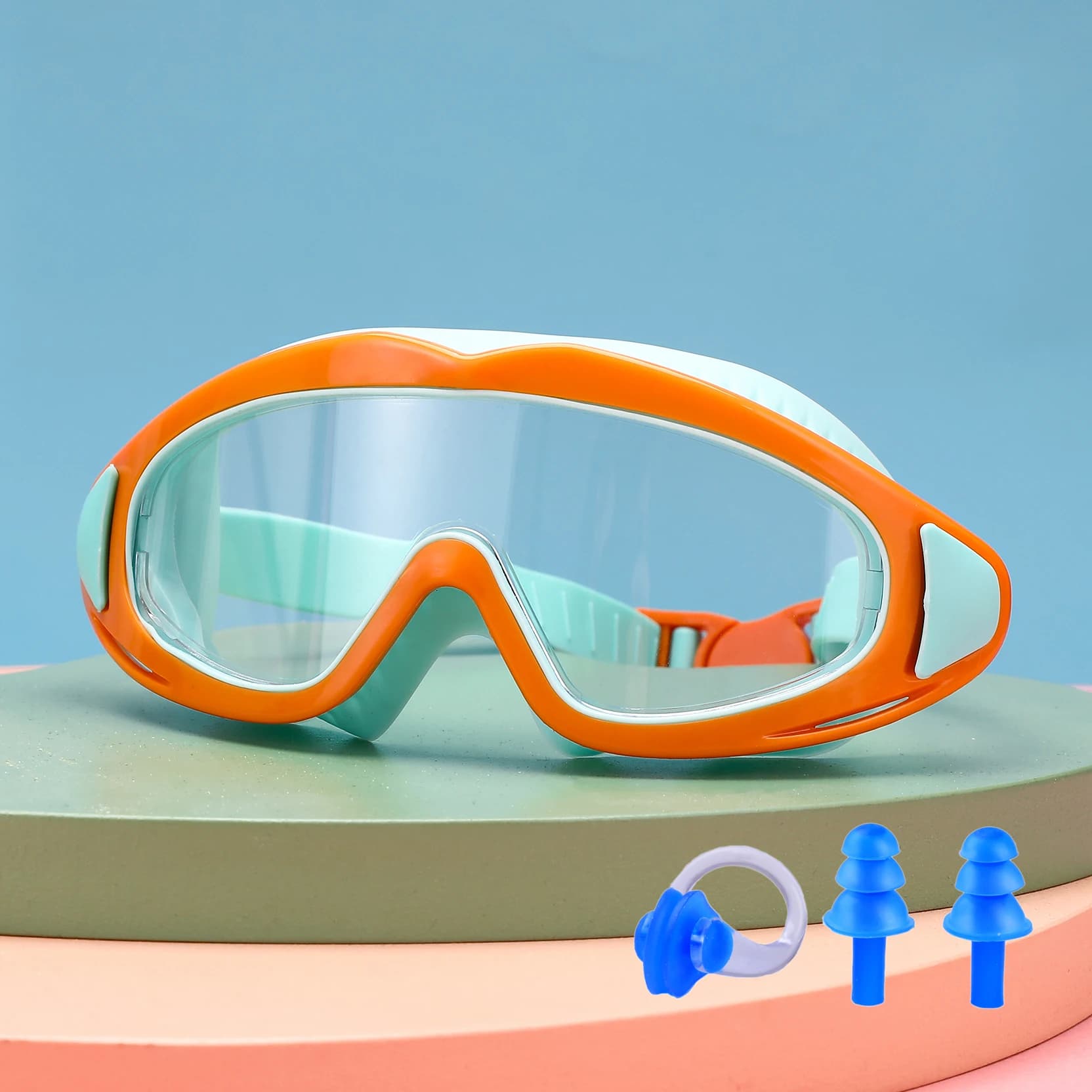Lunettes de natation pour enfants ; antibuée et anti-ultraviolets ; lunettes de natation grand angle