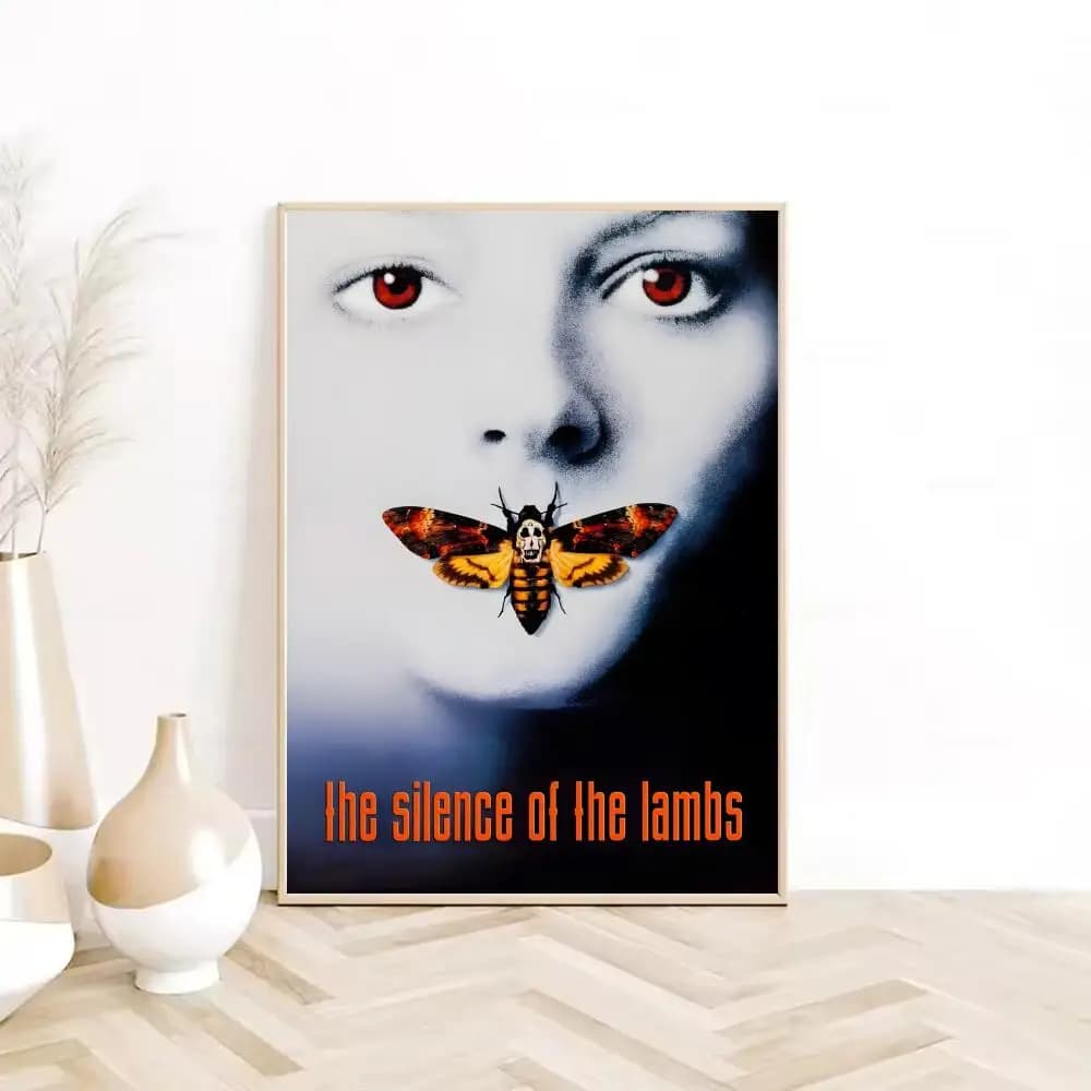 Affiche du film le silence des agneaux, autocollant artistique auto-adhésif en papier imperméable, d