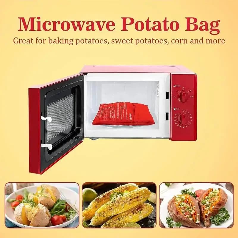 Sac à pommes de terre réutilisable pour micro-ondes, cuisson express, pour des pommes de terre parfa