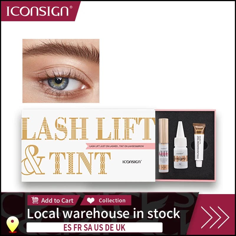 ICONSIGN-Kit professionnel de lifting et de teinte des cils, outils de maquillage pour les yeux, liv