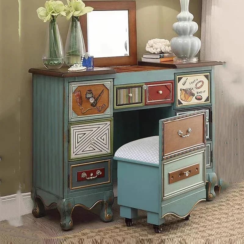 Commode esthétique moderne Style Vintage tabouret commode en bois armoire De maquillage Tocador De M