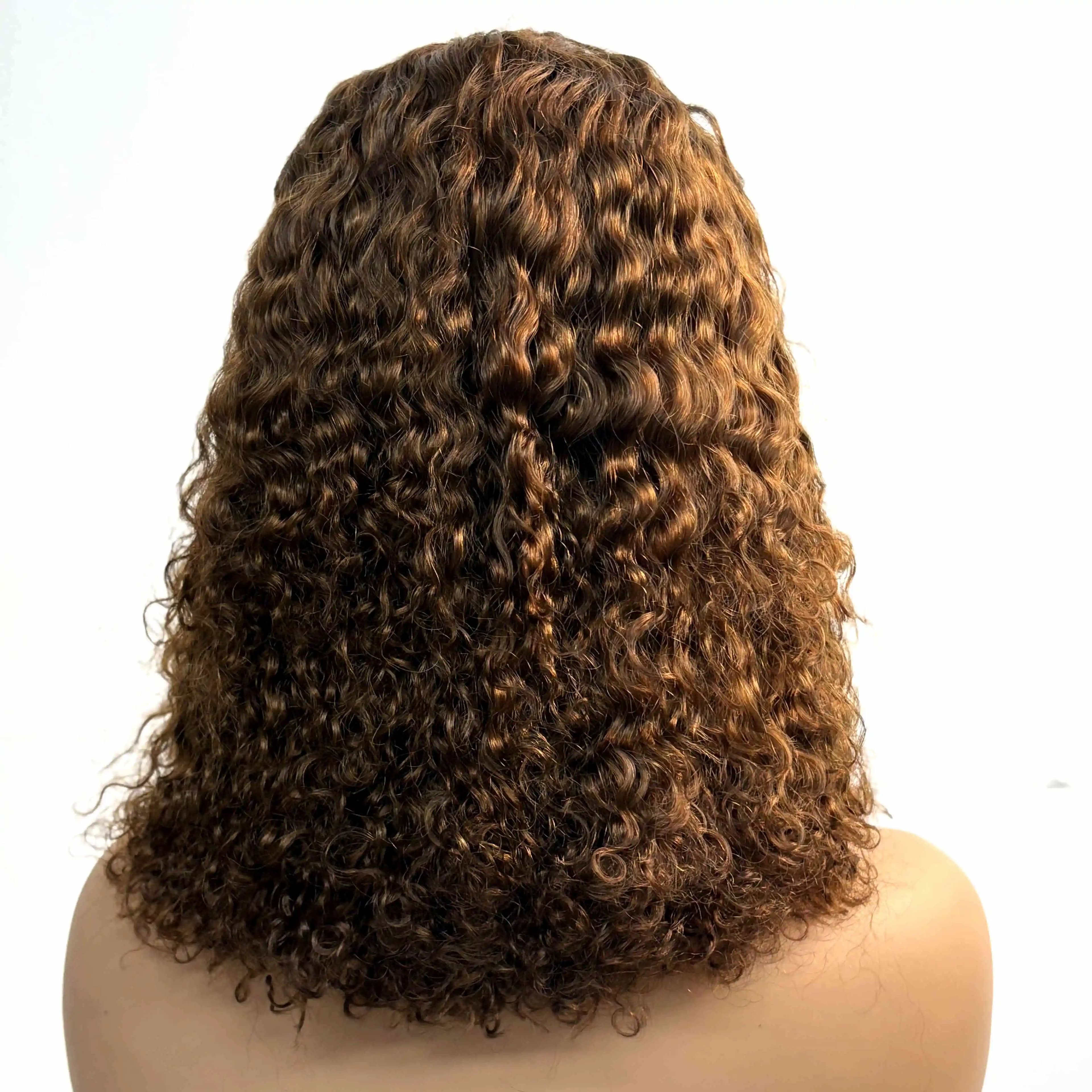 Bourgogne 99J #   Perruques en cheveux humains ondulés, avec fermeture en dentelle transparente 4x4,