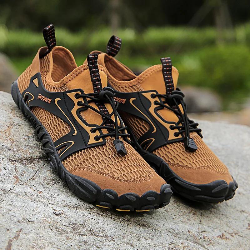 Chaussures d'eau pour hommes Trekking chaussures de randonnée Drainage plage Aqua chaussure séchage 