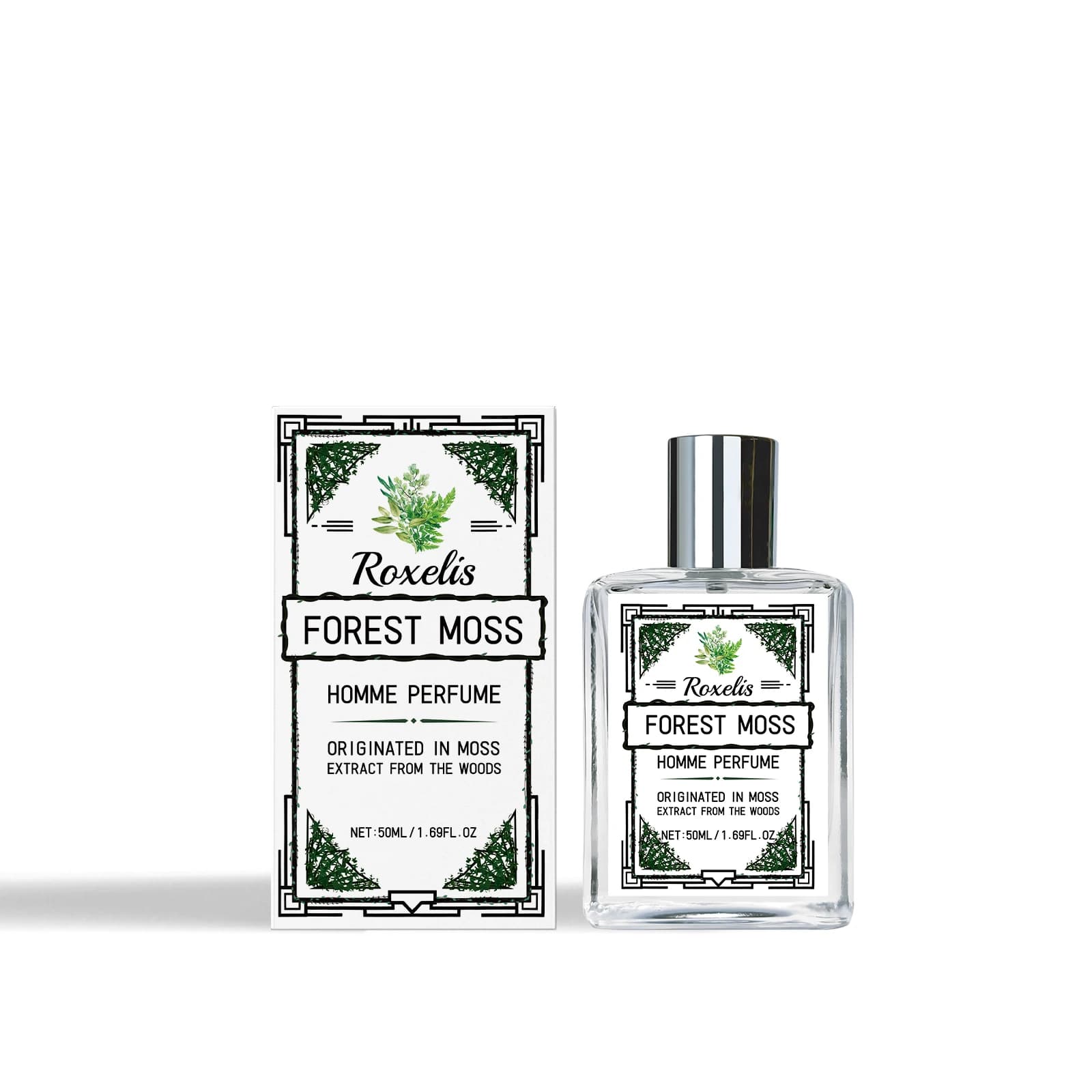 Parfum pour homme Roxelis 50 ml, Cologne boisée fraîche de forêt, élégant, doux, longue tenue, charm