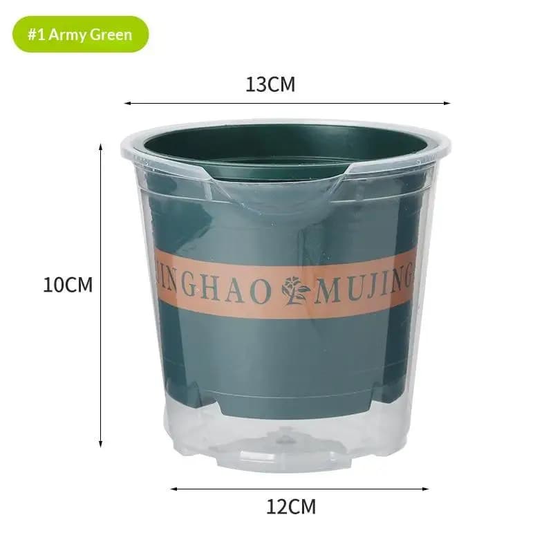Pot de fleurs en plastique auto-arrosant à double couche pour plantes hydroponiques, bonsaïs, vases,