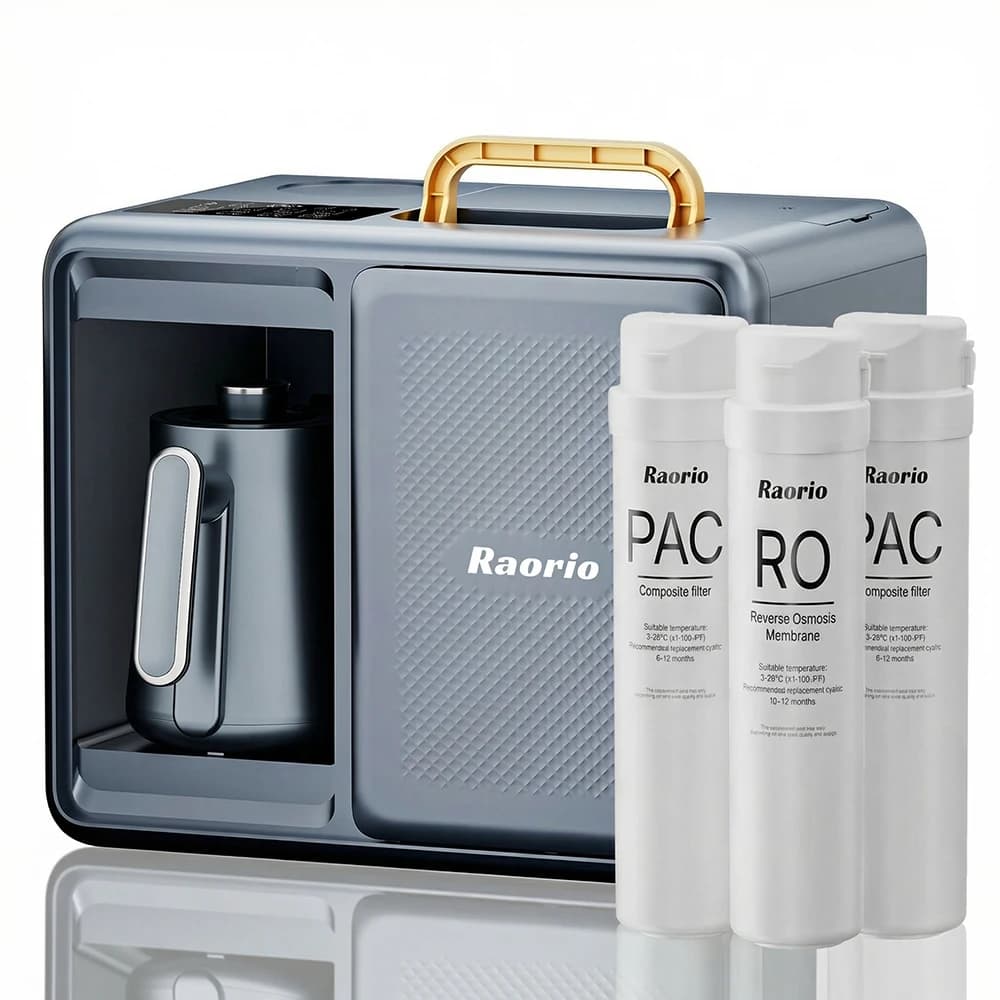 Filtre à eau portable Raorio pour le camping, système intelligent d'osmose inverse, chauffage de l'e