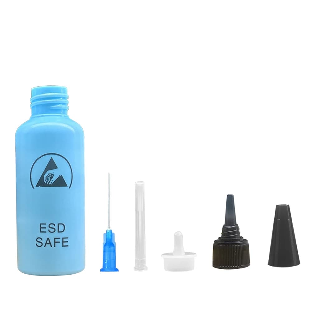 Bouteille d'alcool distribution de colophane plaque de lavage eau bouteille de solvant antistatique 