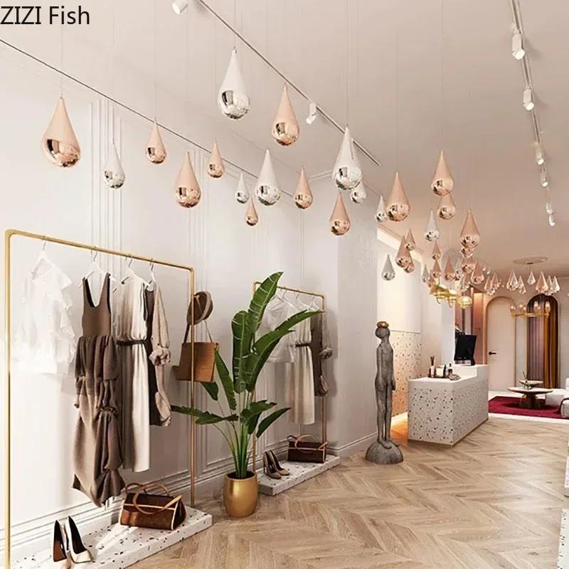 Ensemble d'ornements muraux en forme de gouttelettes d'eau, salon, affichage de fond, pendentif, esthétique de chambre, décoration d'intérieur moderne