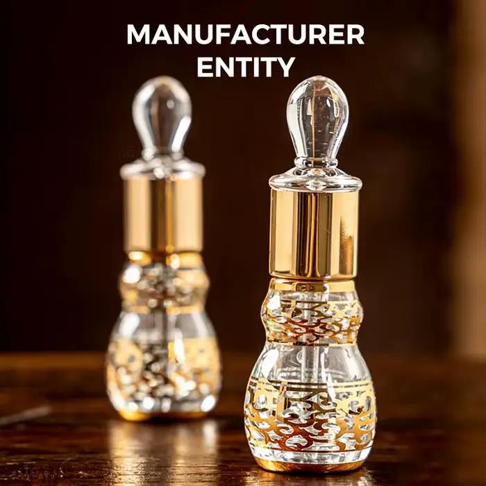Flacon à bille doré en forme de gourde de 12 ml, flacon rechargeable pour huile de parfum, idéal pour l'aromathérapie et les projets de bricolage.