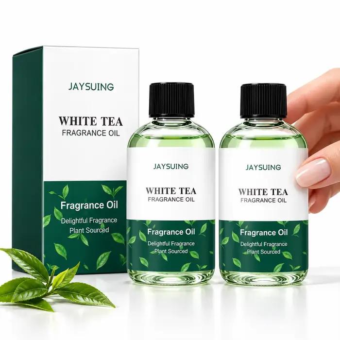Huile d'aromathérapie au thé blanc, parfum frais et pur pour la maison, idéal pour diffuseur, armoire, tiroir, chambre, bureau, parfum longue durée