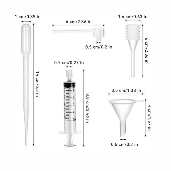 Kit d'outils de remplissage d'échantillons de parfum 4/8/10/20 pièces, comprenant seringue, extracteur, entonnoir et compte-gouttes, étanche, pour la création de parfums DIY et l'utilisation en voyage