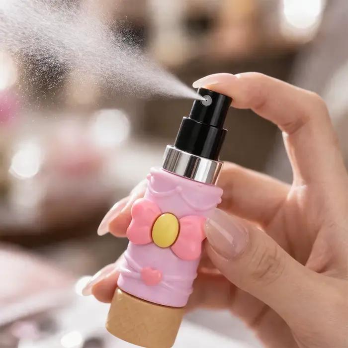 Flacon vaporisateur de parfum en forme de macaron, couleur crème glacée, 5 ml, portable, rechargeable, atomiseur cosmétique pour parfum, tonique, voyage.
