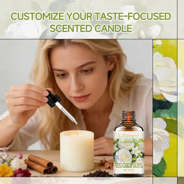 HUILE PARFUMÉE AU THÉ BLANC : Pour l'aromathérapie, la diffusion, les parfums et les bougies parfumées.