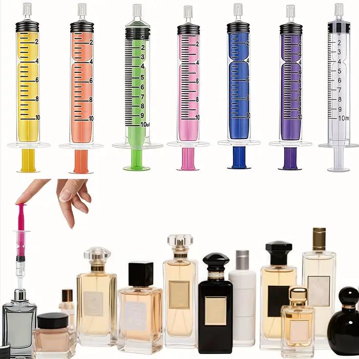 1 pièce 10 ml Seringue à parfum colorée à embout droit, outil de distribution et extracteur de parfum