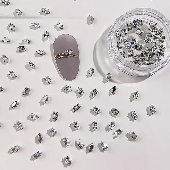Accessoires pour ongles en forme de goutte d'eau, breloques pour manucure et nail art, décoration d'ongles en diamant, ensemble de bijoux pour ongles, strass en cristal pour ongles