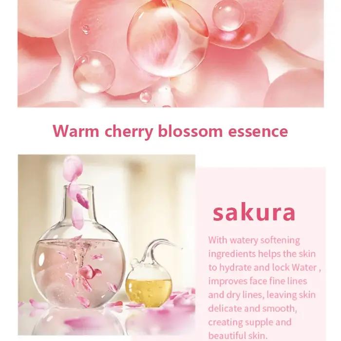 Crème à l'essence Sakura, hydratant pour le visage aux fleurs de cerisier pour peaux sèches et rugueuses, Anti-vieillissement, Lifting du visage, réparation nourrissante au collagène