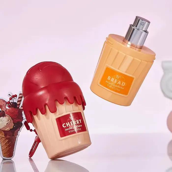 Eau de toilette gourmet en forme de glace, Dubaï, Arabie, 50 ml, parfum cerise, fraise, chocolat, pendentif mignon et délicat, parfum pour le corps