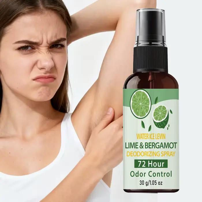 Water Ice Levin Spray Déodorant 30g Parfum Citron Vert Bergamote Collagène Acide Hyaluronique Spray Rafraîchissant Doux pour le Corps