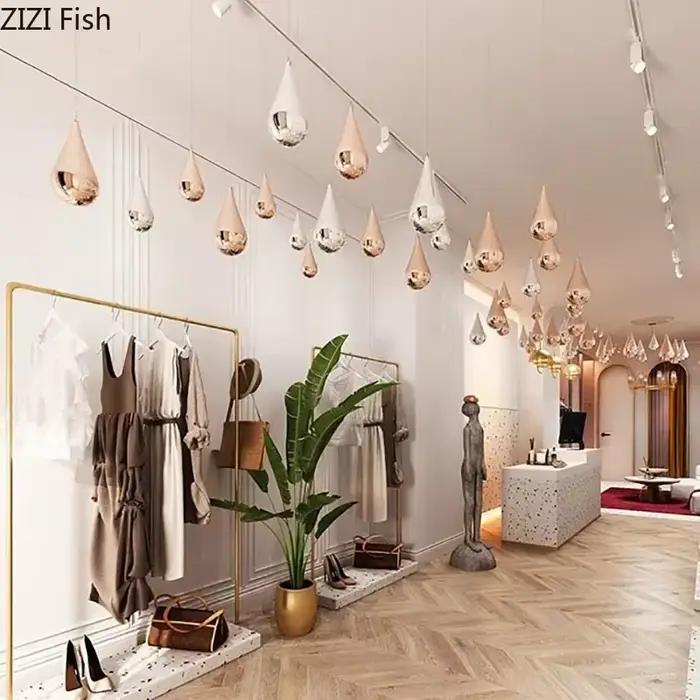 Ensemble d'ornements muraux en forme de gouttelettes d'eau, salon, affichage de fond, pendentif, esthétique de chambre, décoration d'intérieur moderne