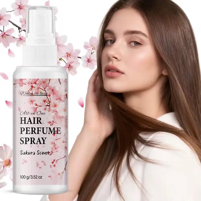 Spray Parfumé pour Cheveux Water Ice Levin Sakura Scent 100g, Collagène, Venin d'Abeille, Anti-Frisottis, Brume Capillaire Parfumée Lissante